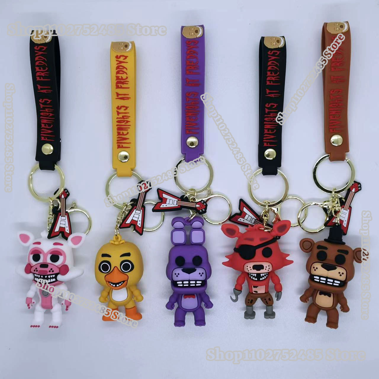 Car Accessories Etsy - 5 pièces Porte-clés figurines FNAF d'anime