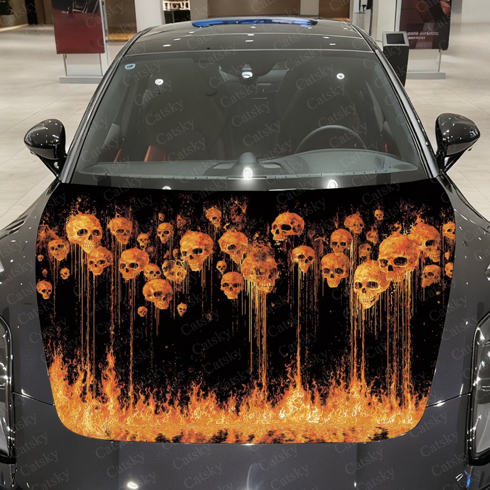 Car Accessories Gift Ideas - Autocollants de capot de voiture flamme
