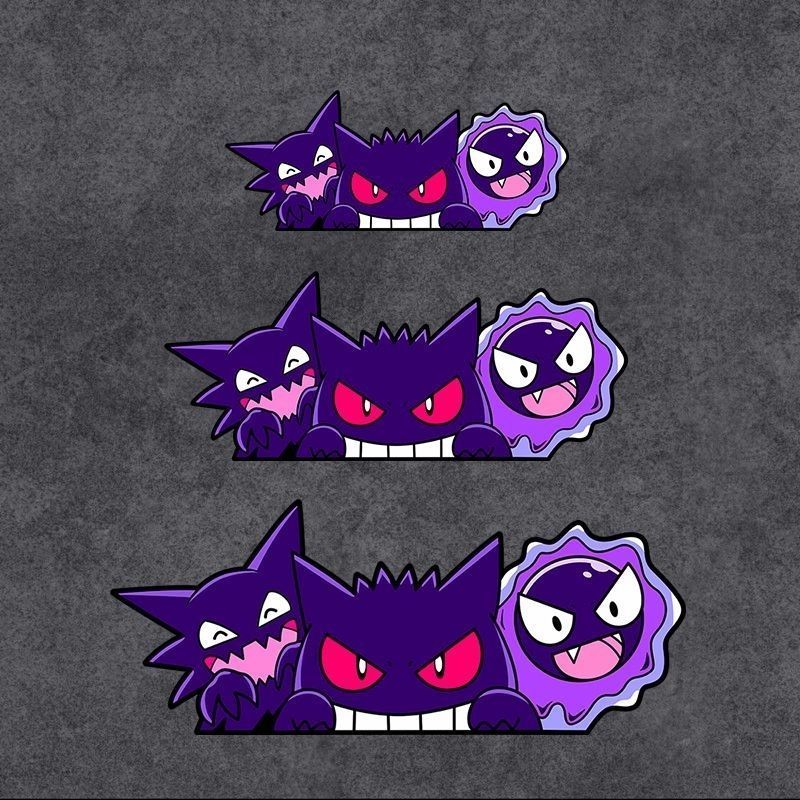 Car Accessories Cute - Adorables Autocollants d'Anime Pokémon Gengar pour