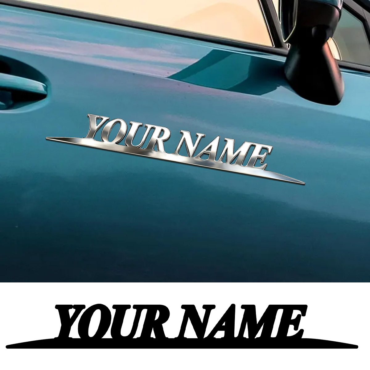 Car Accessories Name - Autocollants en métal tendance avec votre