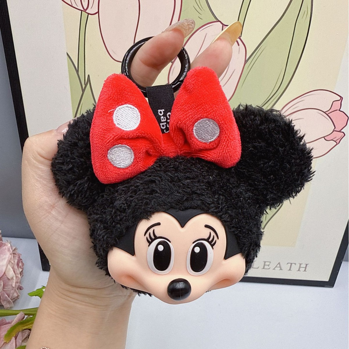 Car Accessories Cute - Porte-clés poupée en peluche Mickey Minnie,