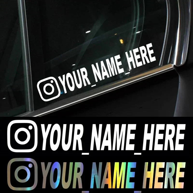Car Accessories Name - Nom d'utilisation personnalisé Instagram vinyle décalcomanies
