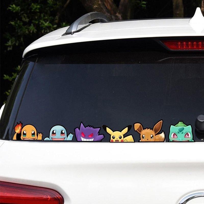 Car Accessories Cute - Autocollant pour vitre de voiture Pokémon,