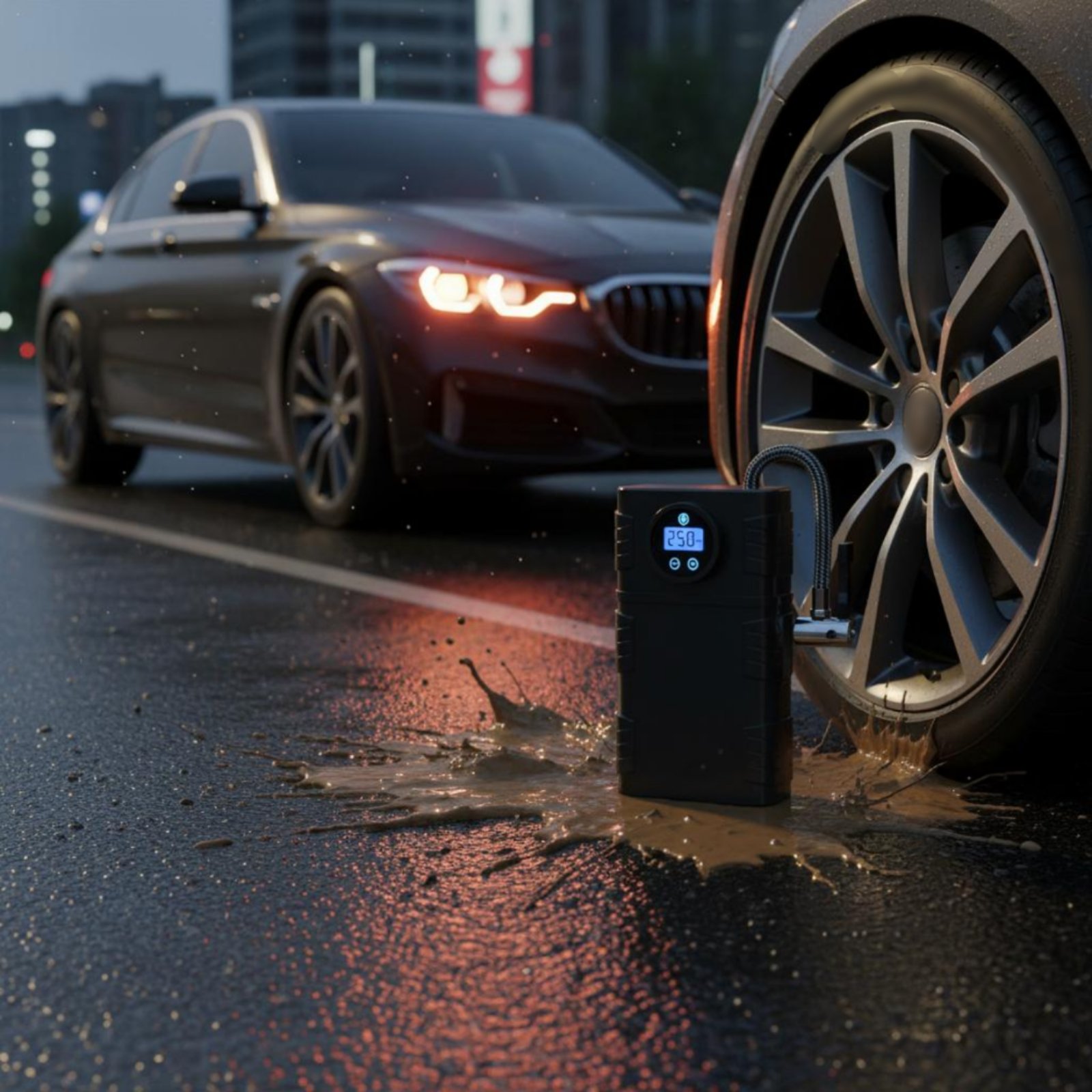 Gonfleur de pneus portable san - Car Portable Tire Inflator avis et prix