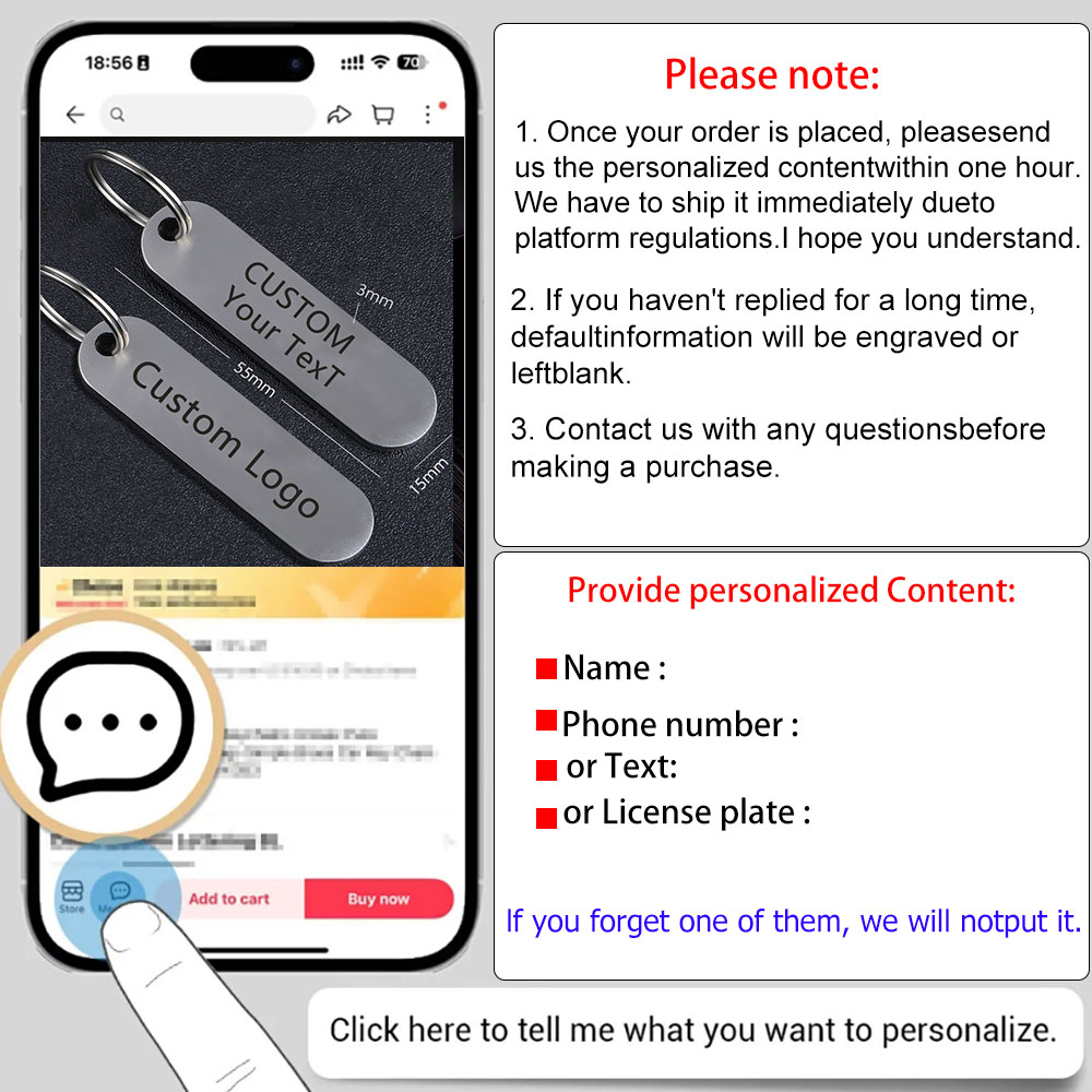 Porte-clés personnalisé en aci - Car Accessories Name avis et prix