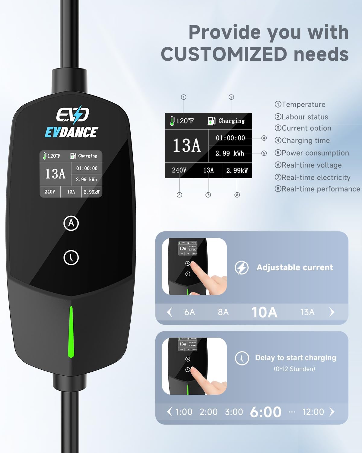 Chargeur EV portable EVDANCE,  - Car Accessories Uk avis et prix