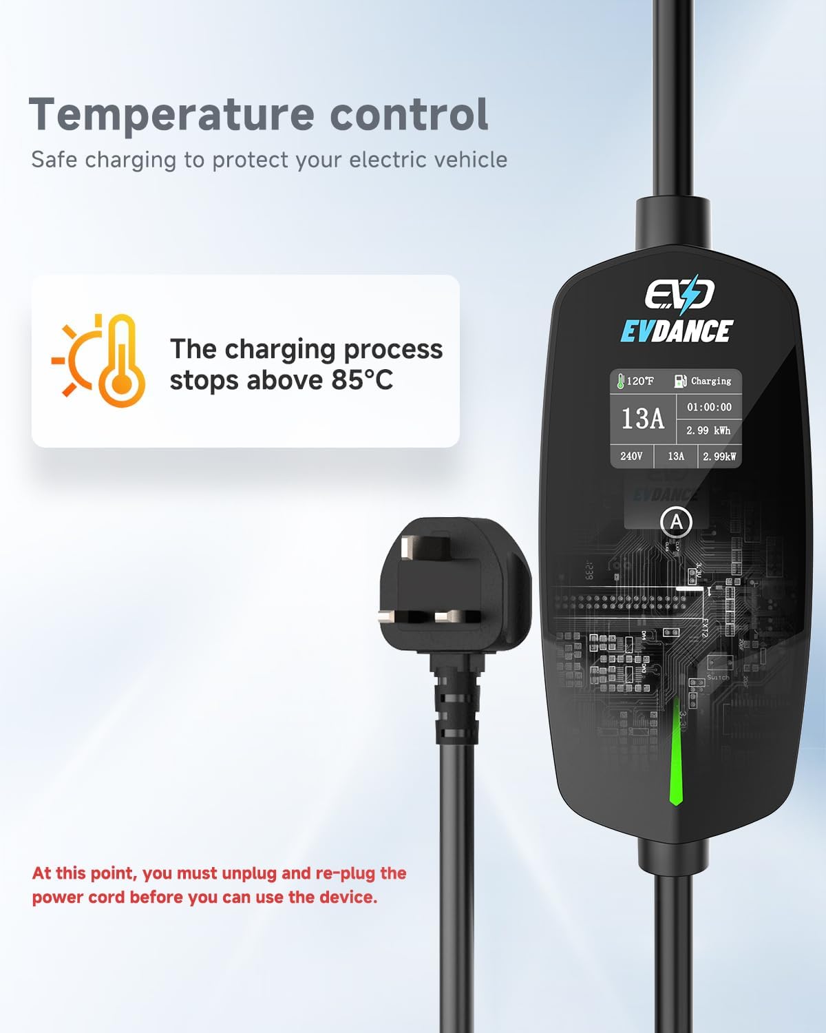 Chargeur EV portable EVDANCE,  - Car Accessories Uk avis et prix