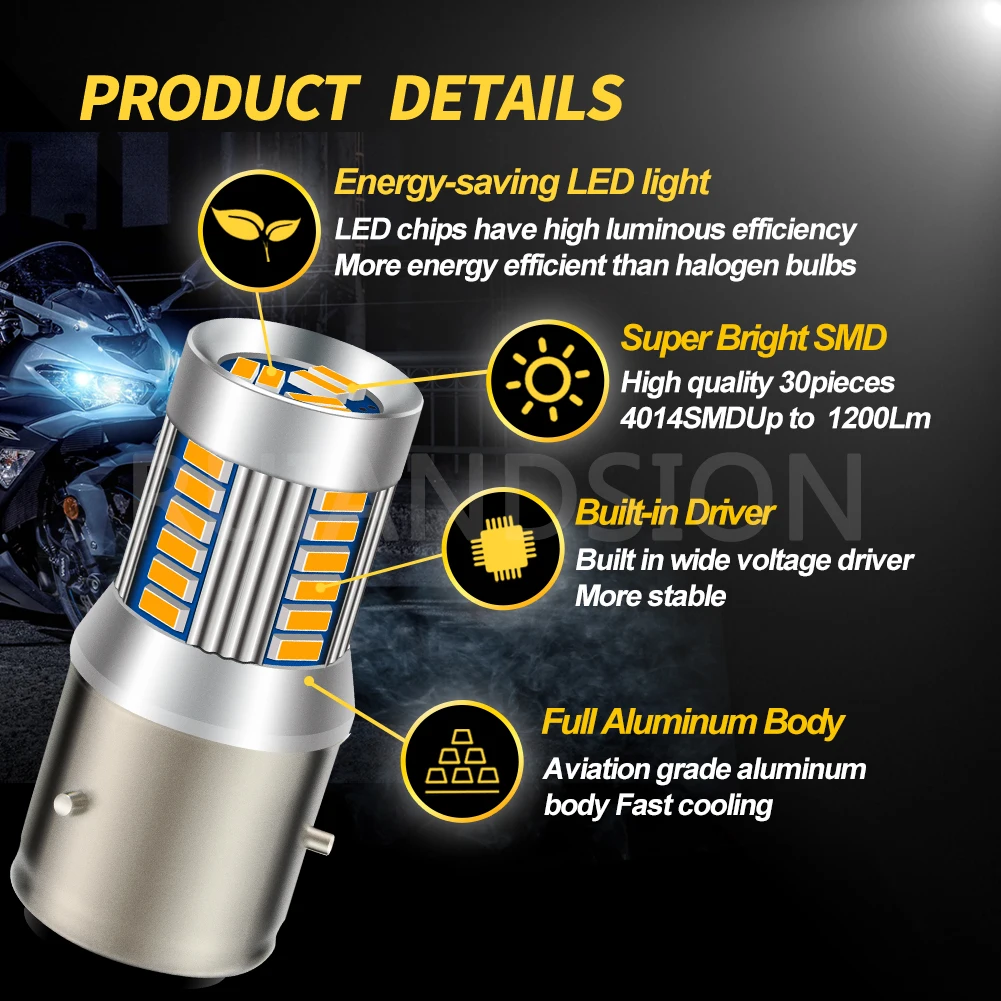 2 pièces BA21D LED Phare Moto  - Car Accessories Xcent avis et prix