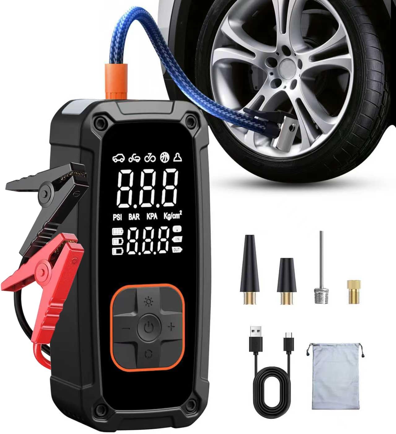 Compresseur d'air portable pou - Car Portable Tire Inflator avis et prix