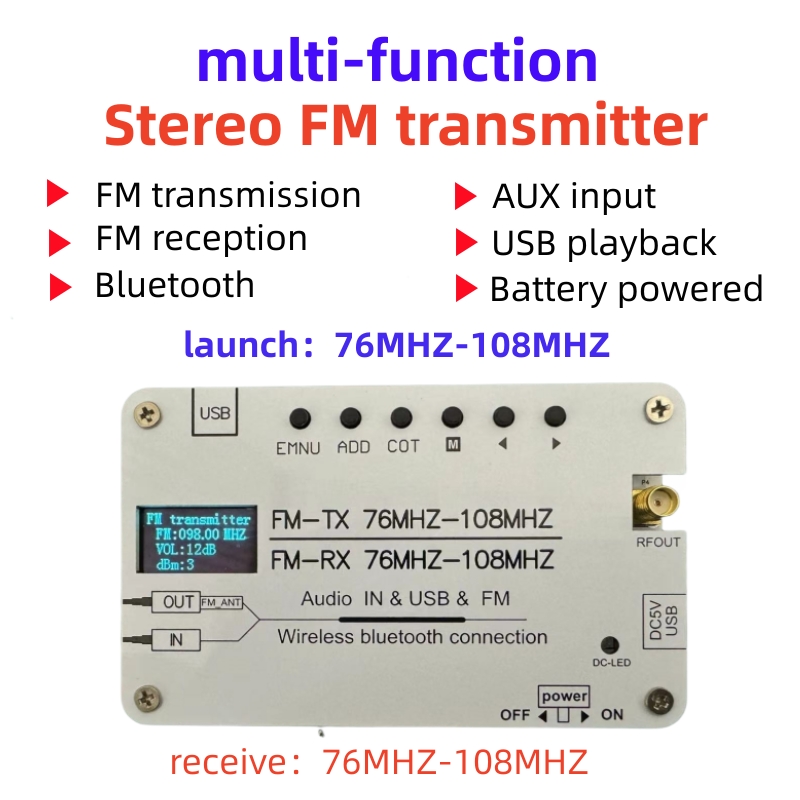 Émetteur FM évité, 76-108MHz p - Fm Transmitter avis et prix
